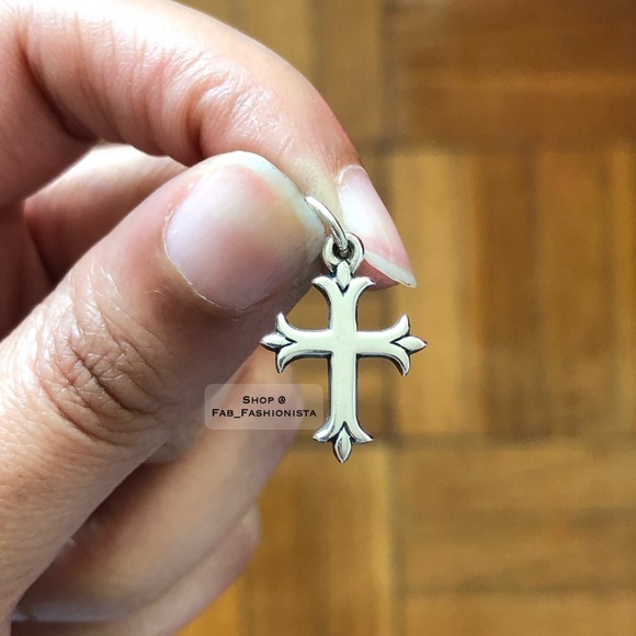 James Avery Retired Fleuree Cross Sterling Silver - Picture 1 of 5